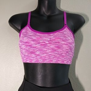 Morera Sports Bra Striated Pink Color Size Medium